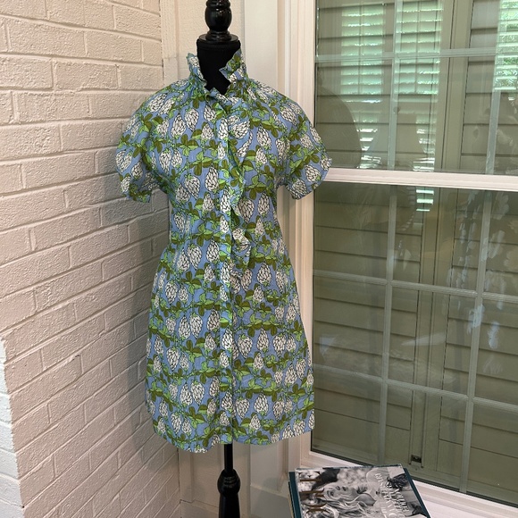 Boho Chic Print Dress With Gold Thread Detail - Picture 1 of 3